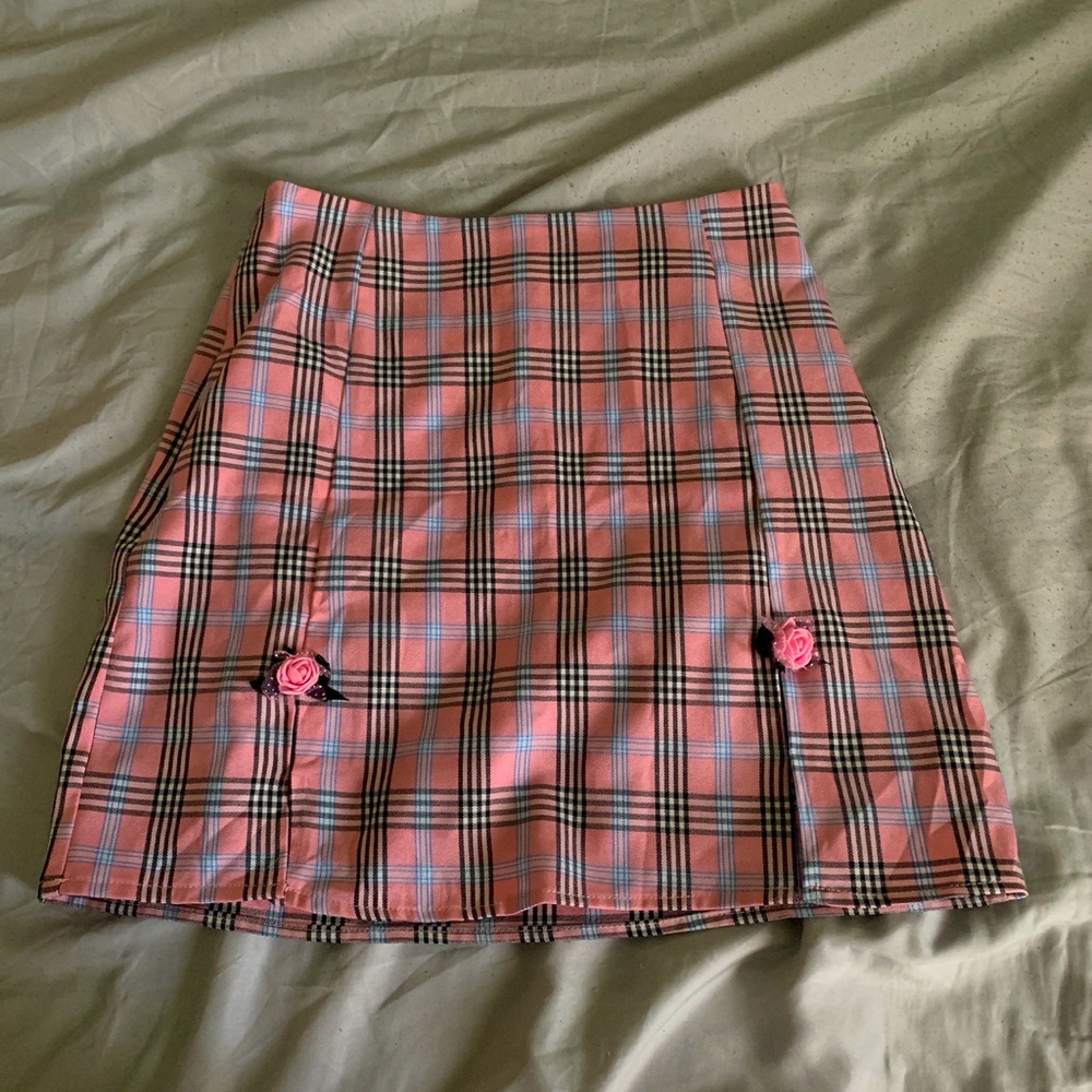 🩷Pink Plaid Pencil Skirt🩷